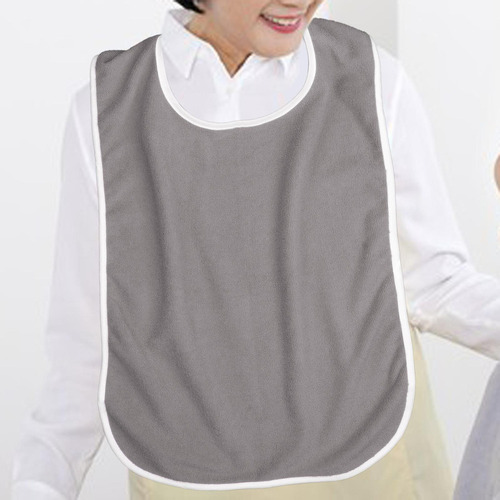 3 Babero Adulto For Comer Mujeres/hombres/ancianos Gris