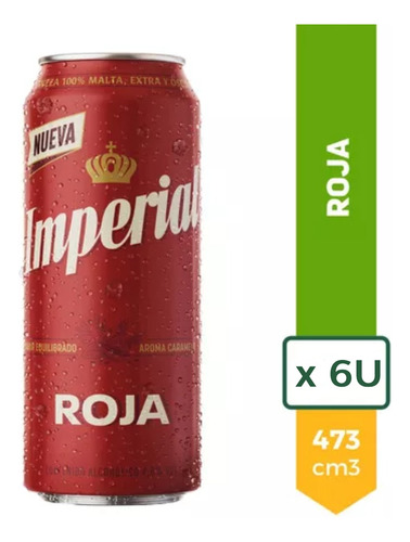Cerveza Imperial Roja 473ml Lata X6u. Combox