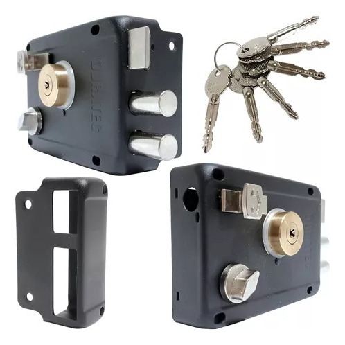 Fechadura Portão Sobrepor 6 Chaves Tetra Anti Furto Manual