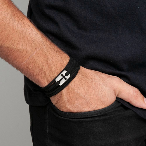 Pulseira Cruz Jovem Cristão Comprimento 75 Cm Diâmetro 10 Cm