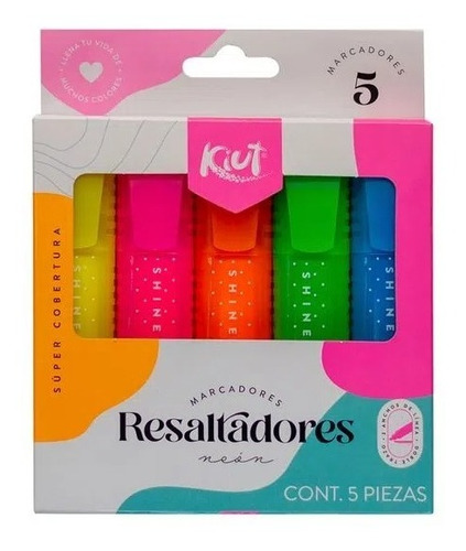 Resaltadores Kiut Neon Caja X5