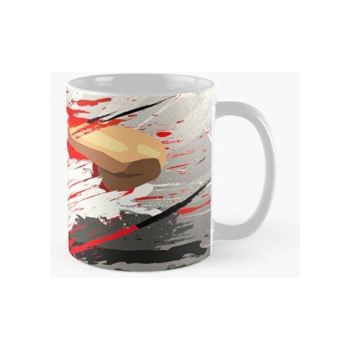 Taza Manchester United Bruno Fernandes Diseño De Ilustración