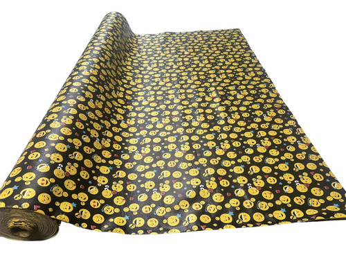 Hule Para Mantel Emojis,1,40m Ancho X Metro Lineal