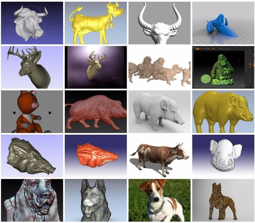 Archivo Stl Router O Impresora, Animales Vol.1