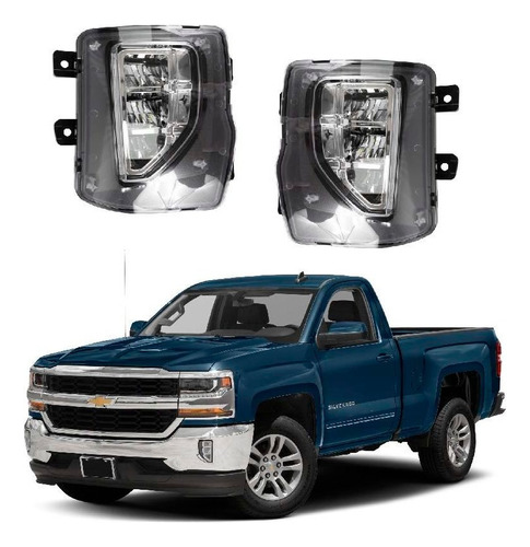 Par Faros Led Niebla Silverado 1500 Chevrolet 2016 2017 2018