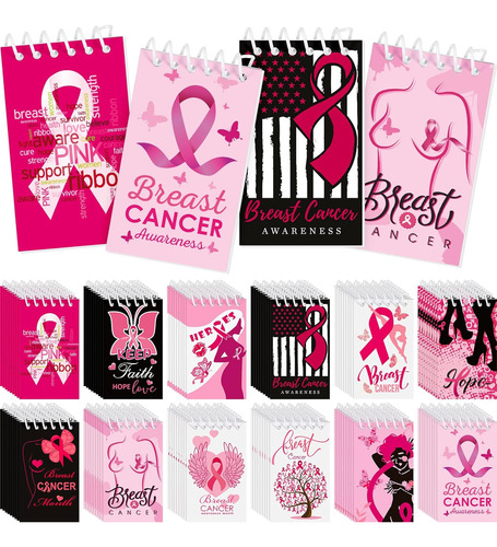 120 Pack Breast Cancer Awareness Notepads Libreta De Co...