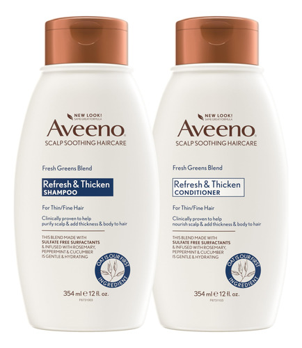 Shampoo E Condicionador Aveeno Fresh Greens 355ml X 2