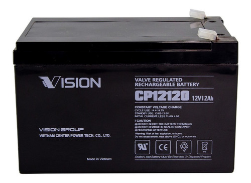 Batería 12v Sellada Libre De Mantenimiento 12ah Vision Cp