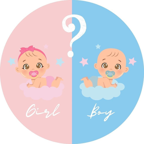 120 Sticker Etiqueta Gender Reveal Para Evento