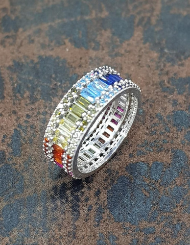 Anillo Turco Plata 0.925 Churumbela Circonias Estambul Joya
