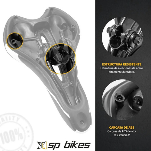 Asiento Para Bicicleta Negro Ciudad Con Reflejante Vazher