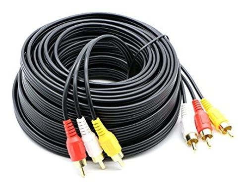 Pasow 3 Cable Rca Audio Video Compuesto Macho A Macho Cable