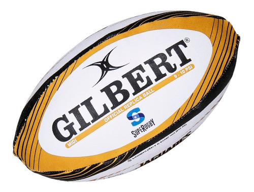 Pelota Rugby Midi Gilbert Oficial Colección Naciones Uar Color Amarillo Negro