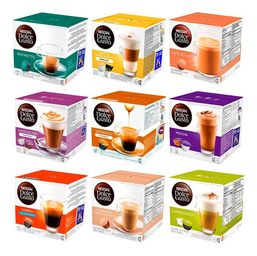 Cápsulas Nestlé Dolcegusto X 16 Unidades Distintos Sabores