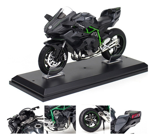 X Kawasaki Ninja H2r Racing Motorcycle Series Miniature