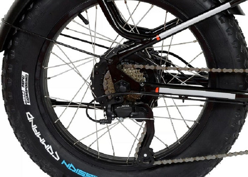 Bicicleta eléctrica Caloi Mobylette 350w con freno hidráulico, color negro