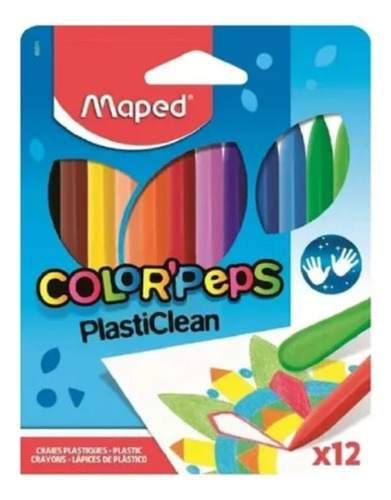 Crayones De Plástico Maped Color Peps Caja X 12 En Magimundo