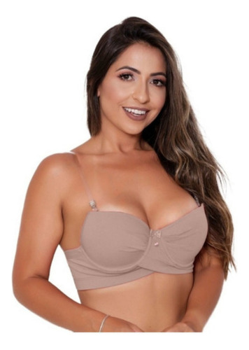 Sutiã Alça Removível Silicone Transparente Lingerie Unidade