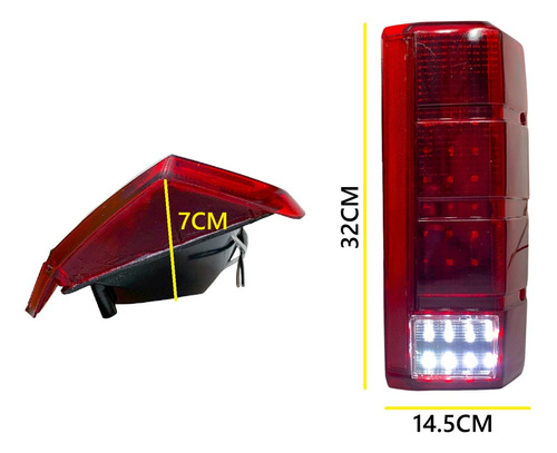 Camioneta Ford F150 F200 F250 Bronco 80 81 82 83 84 85 86 Ambos Lados Rojo Ambar