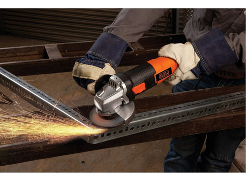 Amoladora Angular 115mm 820w Black Decker G720n Color Naranj