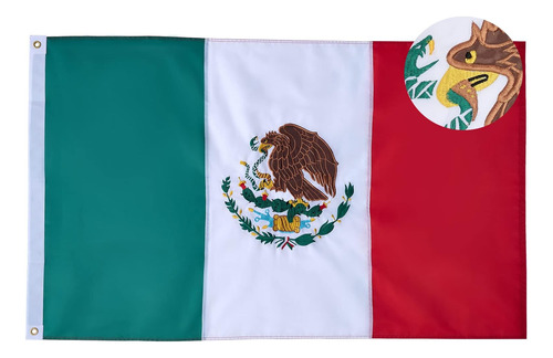 Roterdon Bandera Mexicana De 3x5 Pies Para Exteriores - Band