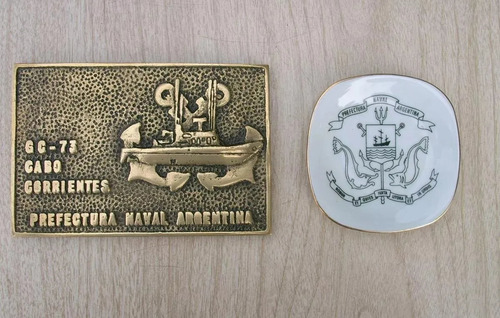 Campanita Bronce 7,5 Cm De Altura Pna Prefectura + Placa (Usado)