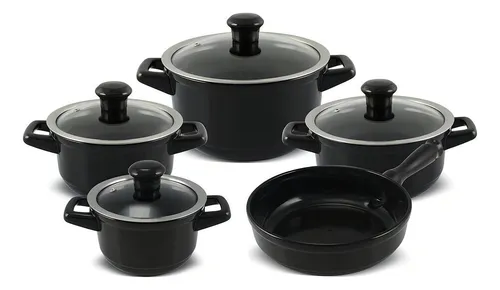 Conjunto De Panelas Ceraflame Duo Smart 5 Peças Preto