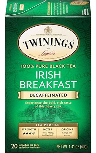 Te Twinings Ingles Irish Breakfast Descafeinado Saquitos