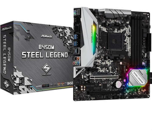 Motherboard Asrock B450m Legend Rgb Ryzen Am4 Ddr4 Tranza