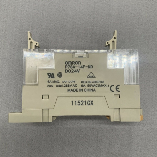 New Omron P7sa-14f-nd Dc24 Relay Sockets 6p Din Mount Fr Ccg