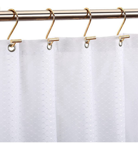 24 Ganchos Para Cortinas De Ducha, Decoración De Latón