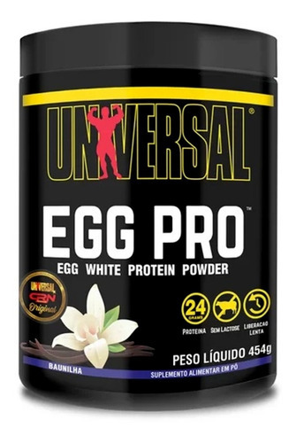 Albumina Protein Isolada Egg Pro 454g Universal Sabor Baunilha
