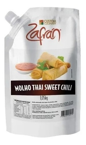 Molho Thai Sweet Chili Zafran 1,05kg Pimenta Agridoce