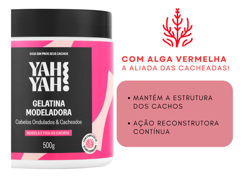 Gelatina Capilar Ativador Modelador Cachos Anti Frizz 500g