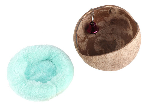 Nido Para Pájaros De Cáscara De Coco Con Campana Y Colchón