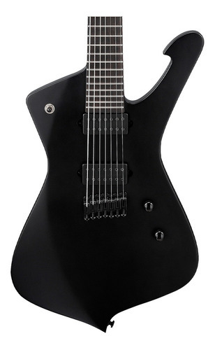 Guitarra Ibanez 7 Cordas Ictb721 Iron Label Black Flat Bkf Orientação Da Mão Destro
