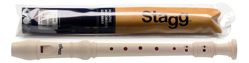 Flauta para iniciantes Stagg Soprano Recger - cor marfim escolar