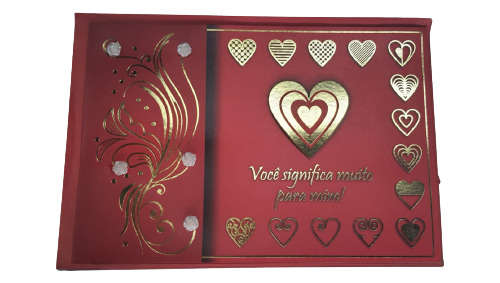 Cartão Dobradura Romântico Decorativo- Modelo 10