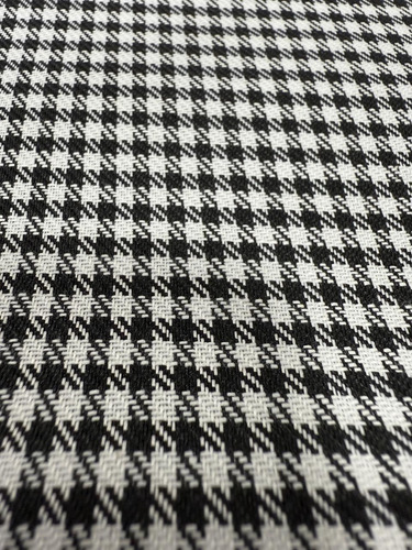 Tecido Pied De Poule Pé De Galinha Doma Uniforme 3m X 1,50m Preto E Branco