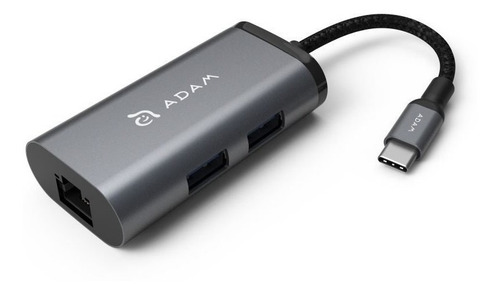 Adam Elements Hub Usb-c A Usb 3.1 X 2, Rj45 Casa Gris