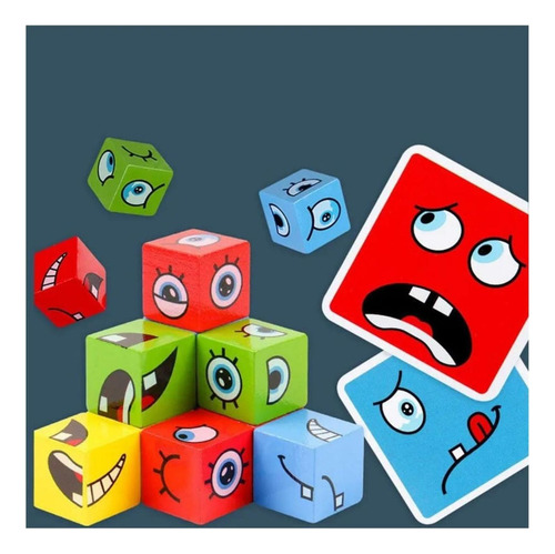 Puzzle Bloques De Madera Expresión Juego