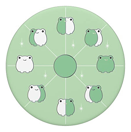 Frog Moon Muestra Fases En Un Estético Popsockets De Color V