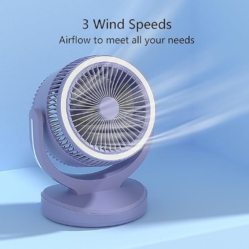 Ventilador Portátil De Circulación De Aire Con Luz Nocturna