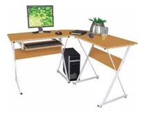 Comprar Escritorio Esquinero Computacion Pc Notebook 118x128x74cm Color Haya