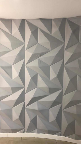 Imagen 5 de 7 de Paneles 3d Diamante Trapezoide En Pvc 50x22 Cm