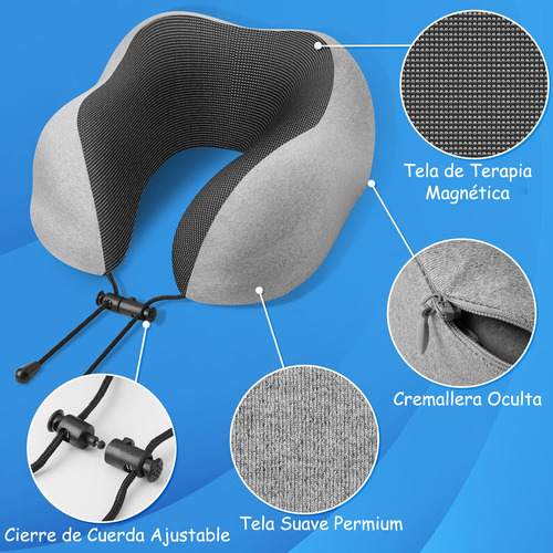 Almohada Cuello Especial Para Viajes Cojin Viscoelastico