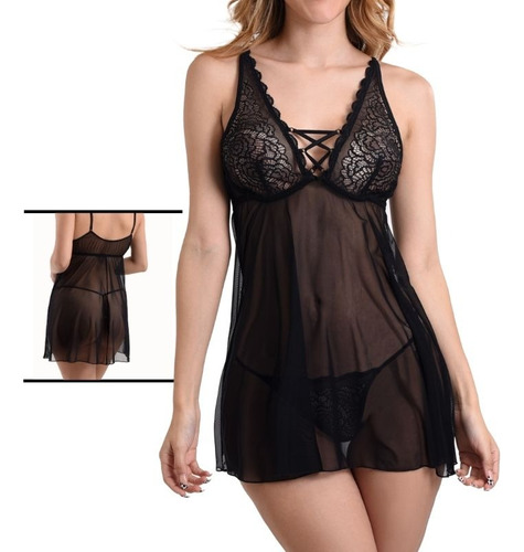 Babydoll Negro By Cancan Lingerie Mod. A3297