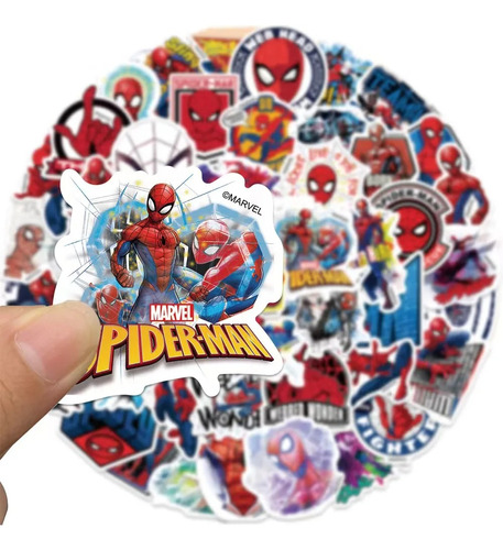 50 Stickers Pegatina Spider-man Hombre Araña Hero Marvel