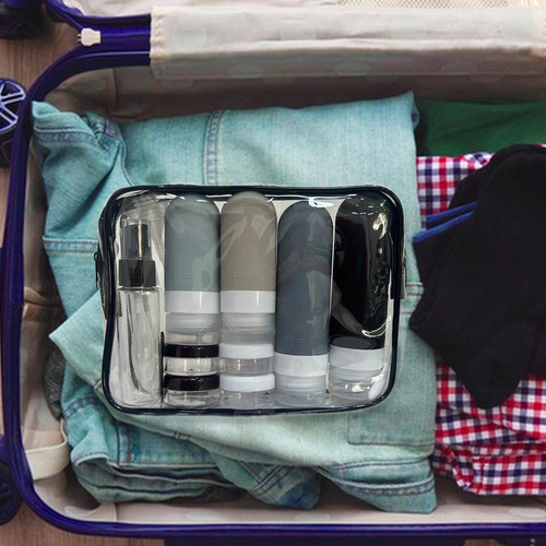 16 Piezas Botellas De Viaje Con Estuche De Almacenamiento