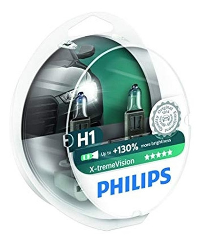 Lamparas Philips H1 Xtreme Vision +130% 55w 12v Auto Set X2